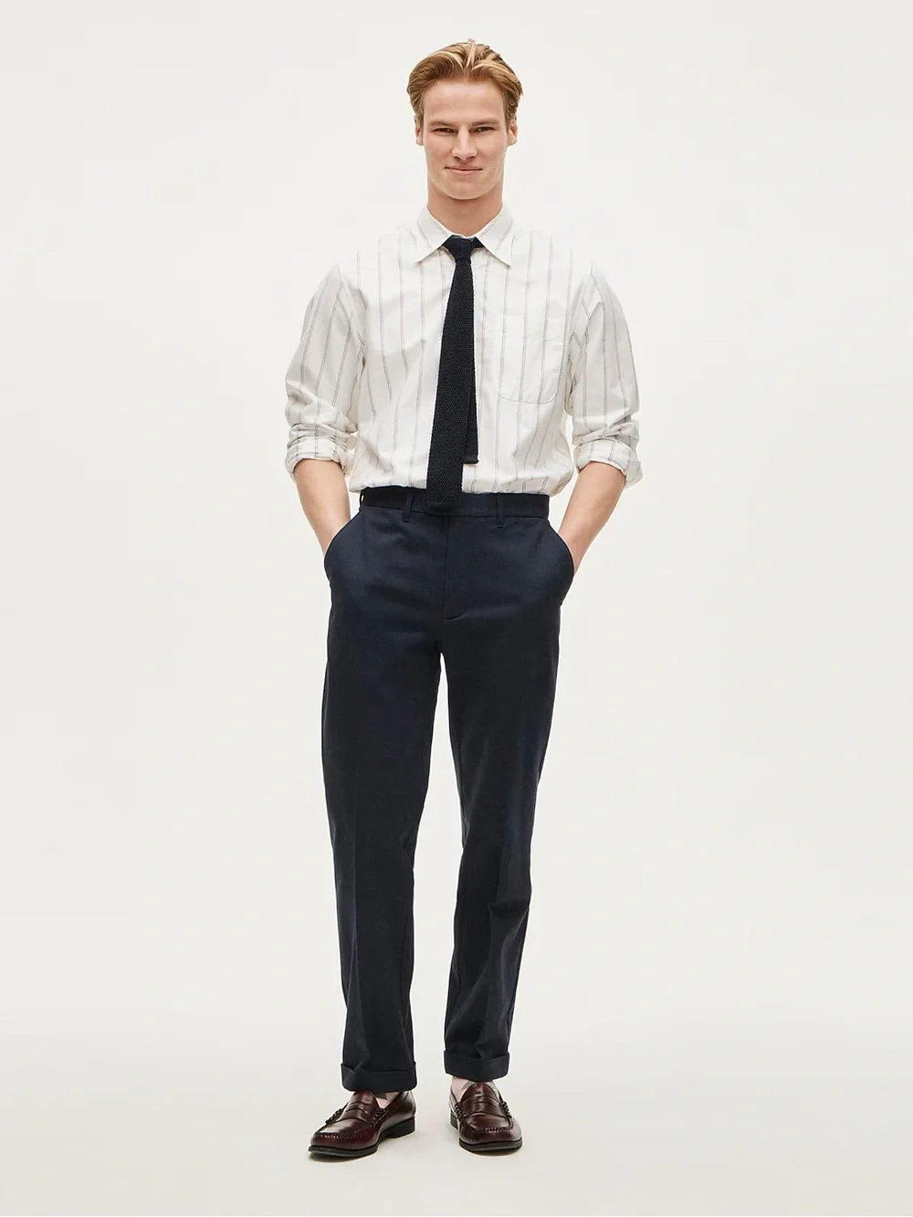 J. CREW Mercer Classic-fit trouser in Italian stretch twill Navy Size 33 CQ945